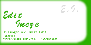 edit incze business card